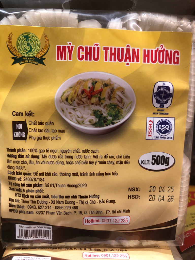 1010  Mì gạo Chũ 500gr (6075154694343)